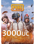 بطاقة شحن شدات ببجي 3000+ Free 850 UC - $49.99
